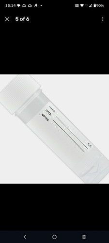 Clear plastic lab sample - 5,
