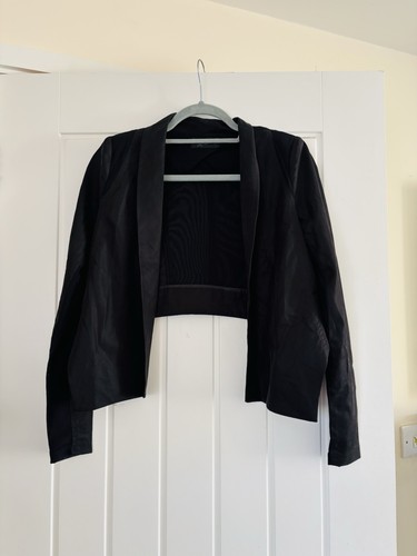 Label lab cropped open jacket - label,