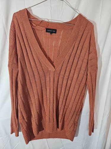 Label lab rust ribbed - label, knit