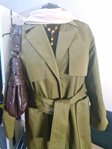 Label lab green long - long, trench