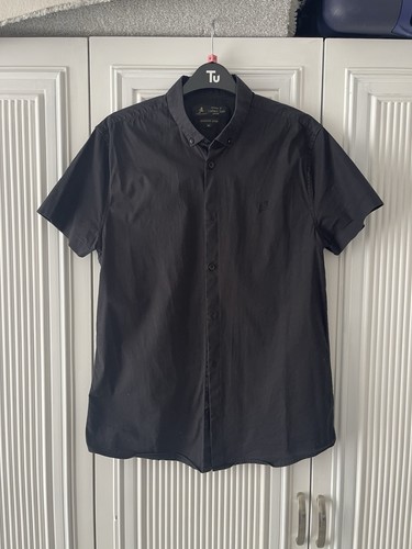 Black short sleeved shirt - shirt,
