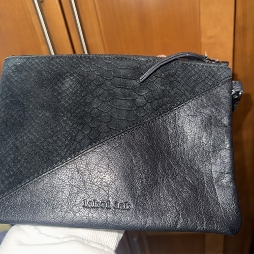 Label lab leather clutch - label,