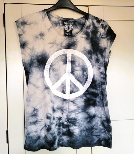 Tie dye peace - dye, grey